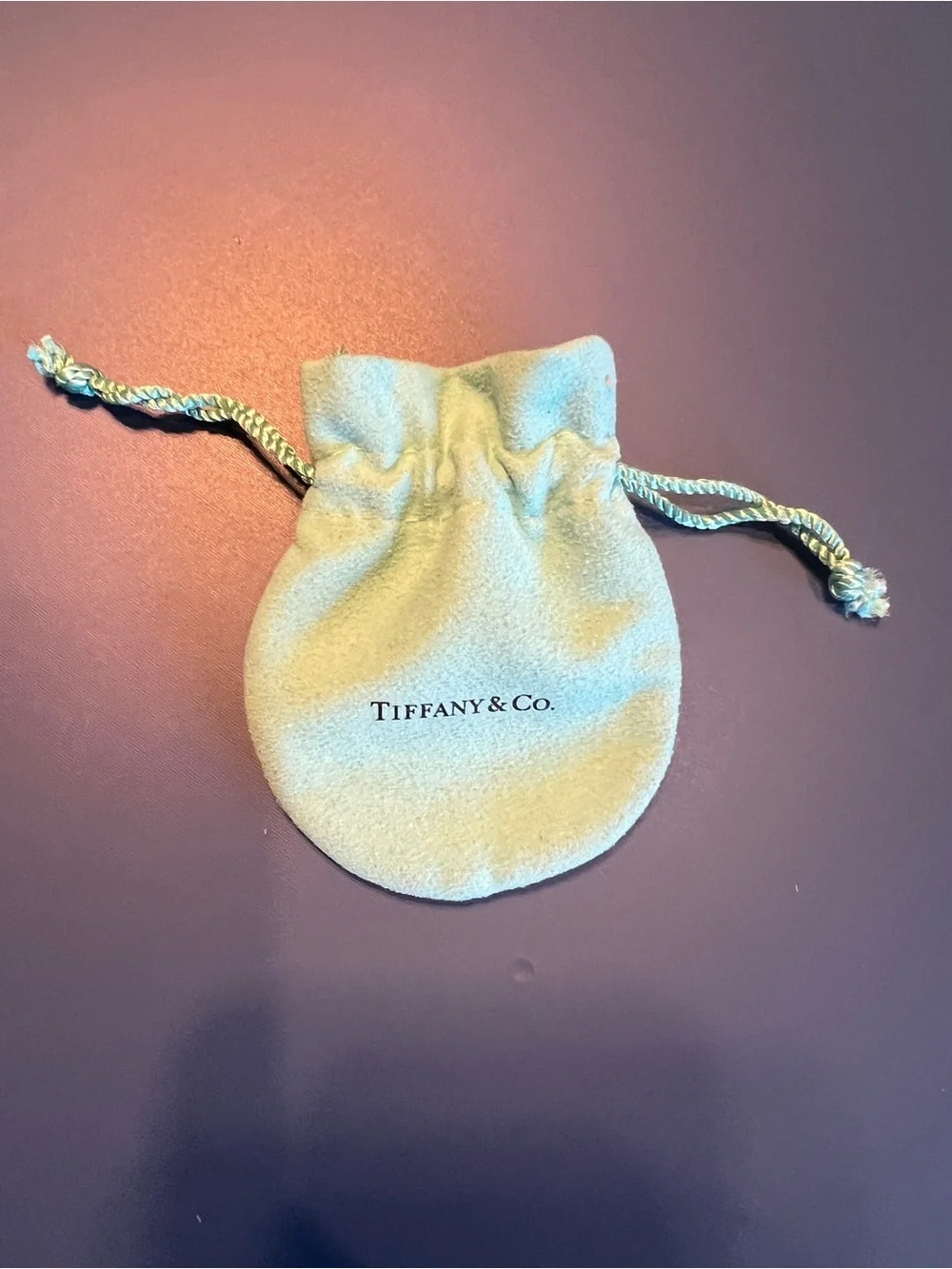 Tiffany & Co. signature robin's-egg blue drawstring jewelry pouch